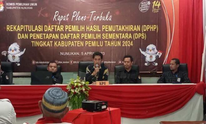 KPU Nunukan Gelar Rapat Pleno Terbuka Rekapitulasi Daftar Pemilih Tahun