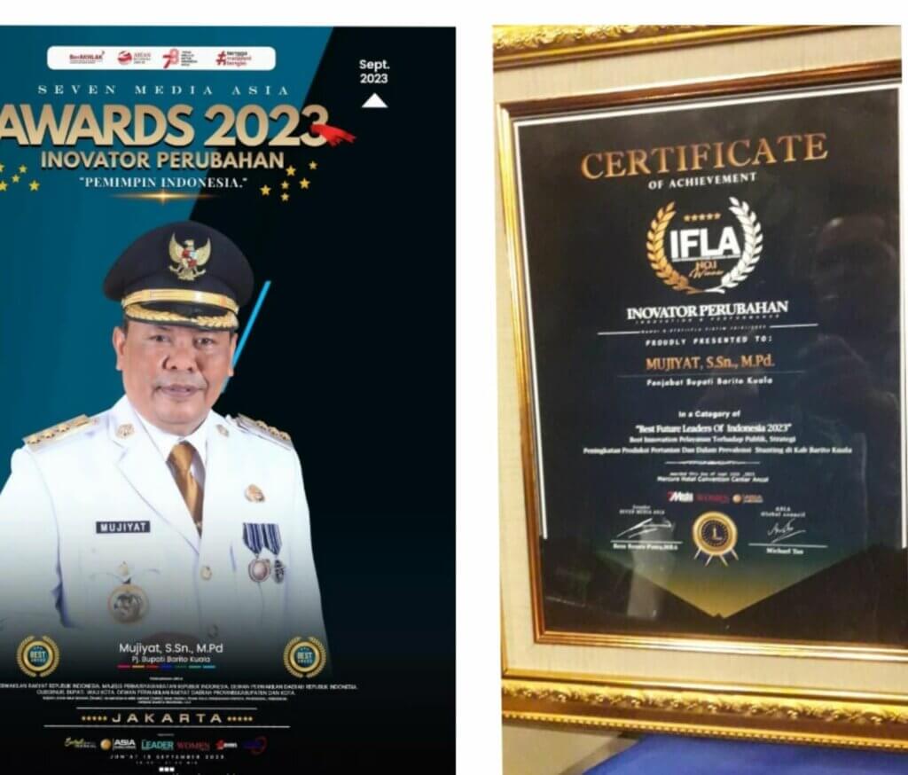 Pj Bupati Batola Mujiyat Dianugerahi Award Best Future Leader Of ...